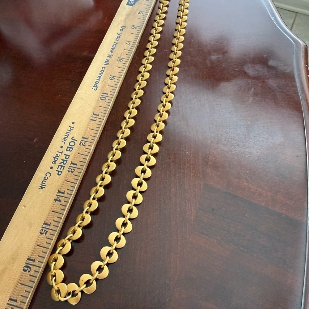 Vintage Express Gold Tone Necklace - Picture 2 of 3